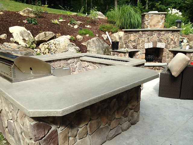Outdoor Kitchen Concrete Countertop